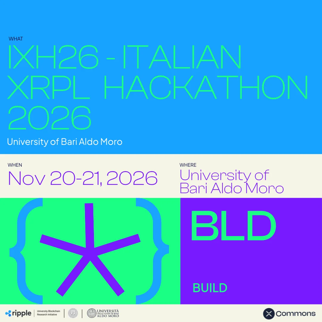 Event photo: IXH26 Italian XRPL Hackathon